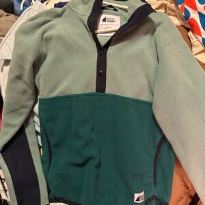 Men's Green Zip-Up Sweater